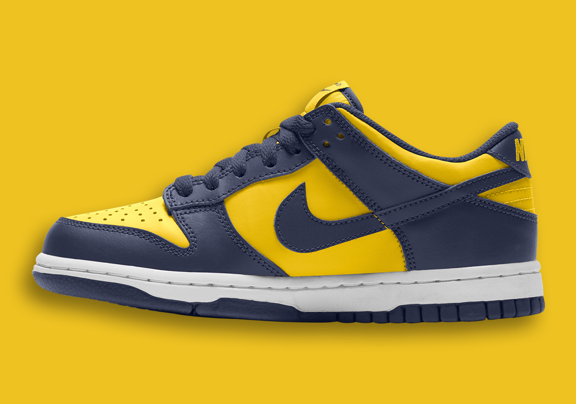 nike dunk low gs midnight navy white