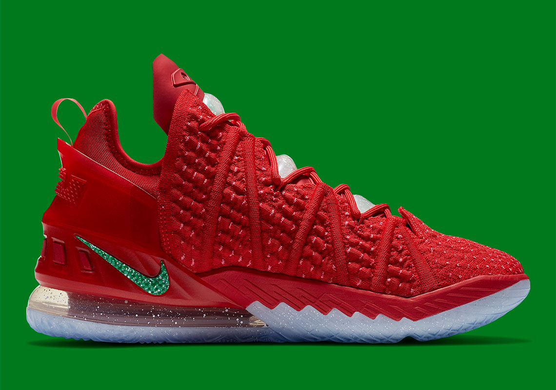 lebron 18 green and red