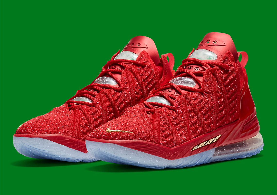 lebron james all red shoes