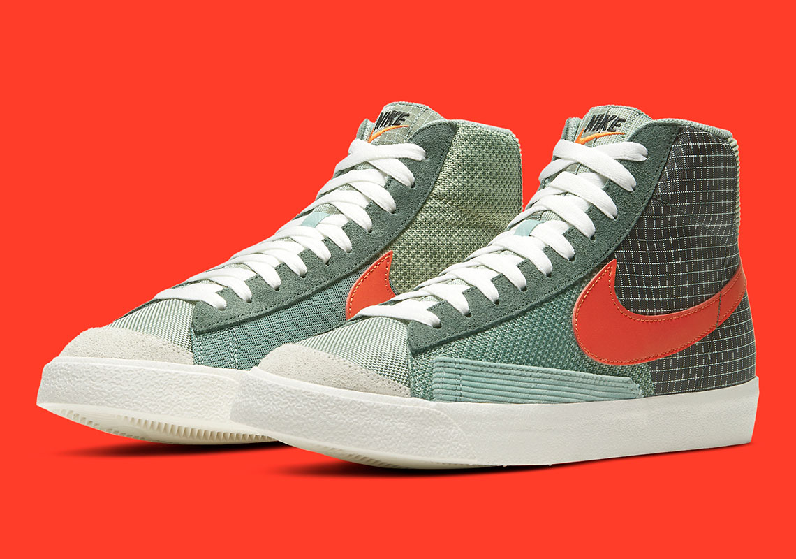 The Nike Blazer Mid '77 "Patchwork" Arrives In Green-Based Palette