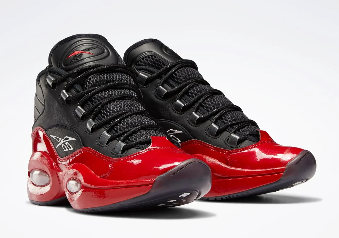 Reebok Question Mid Black Red 76ers G57551 1