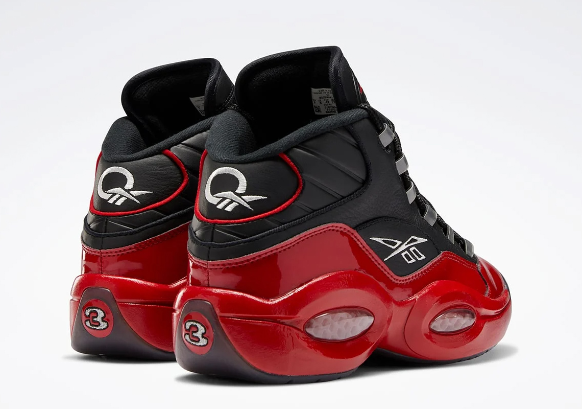 Reebok Question Mid Black Red 76ers G57551 2