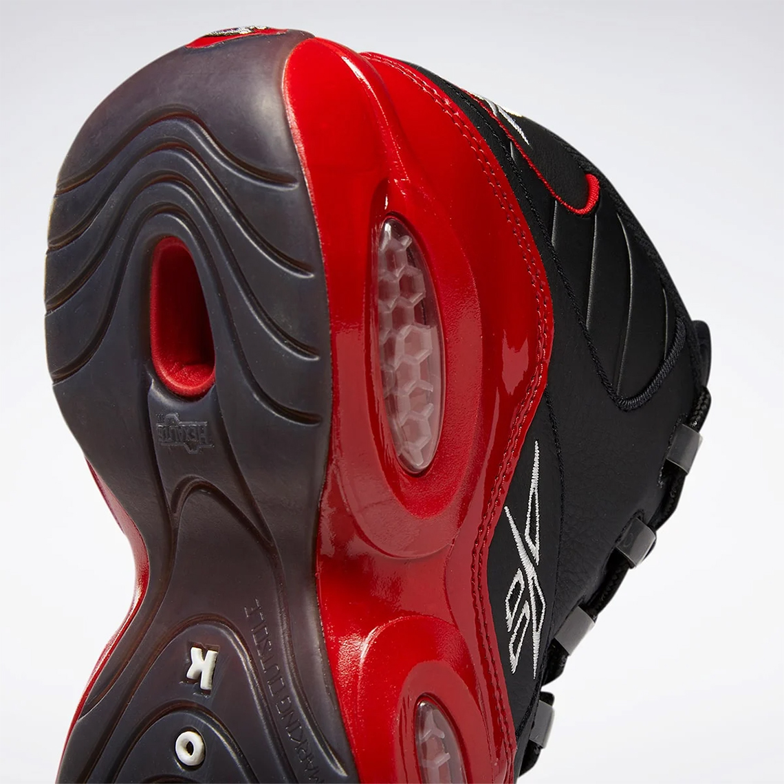 Black and hotsell red reebok questions