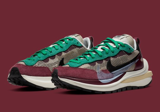 Official Images Of The sacai x Nike VaporWaffle “Villain Red”