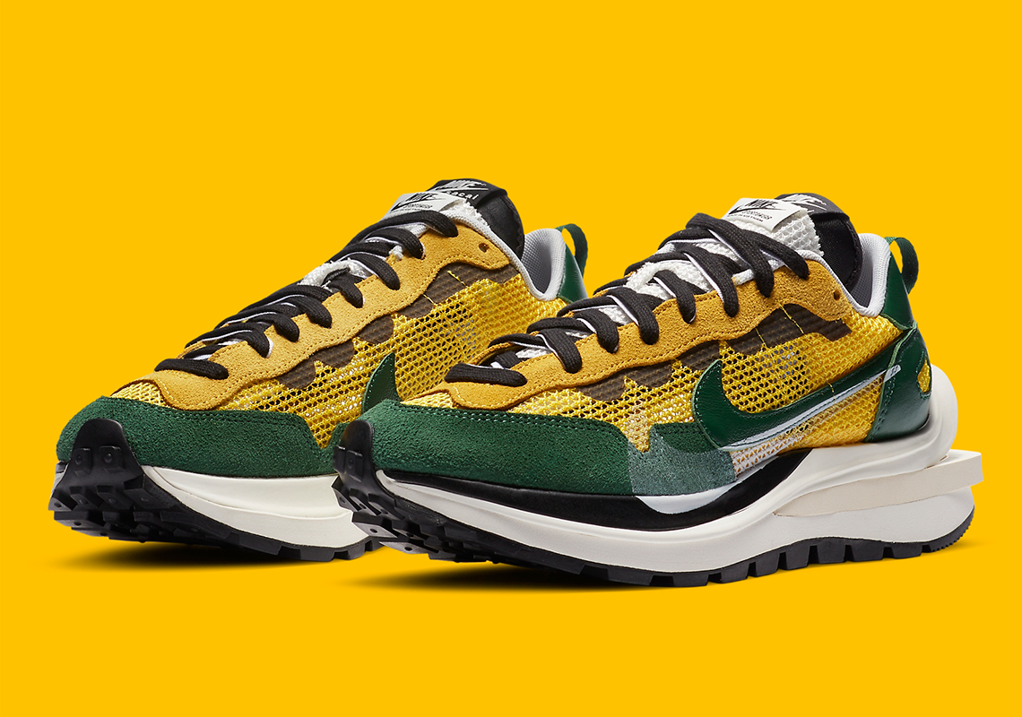 sacai Nike VaporWaffle Yellow Green CV1363-700 Release Date