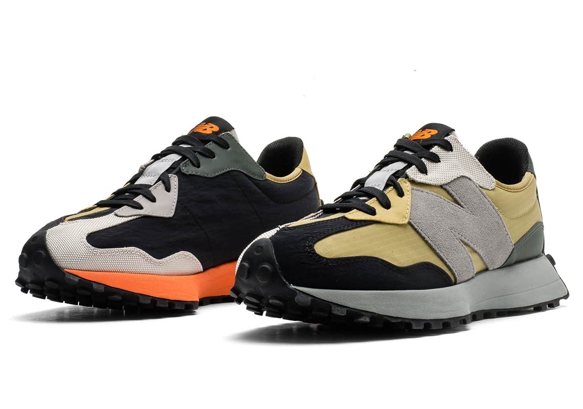 The New Balance 327 “Golden Poppy” Varies Up The Color-blocking And Materials