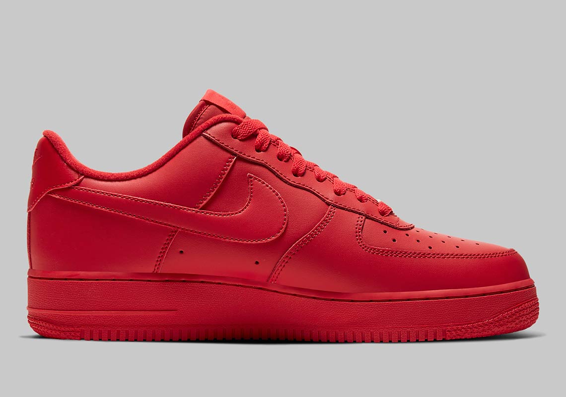 ALL RED AIR FORCE 1 REVIEW & ON FOOT!!! 