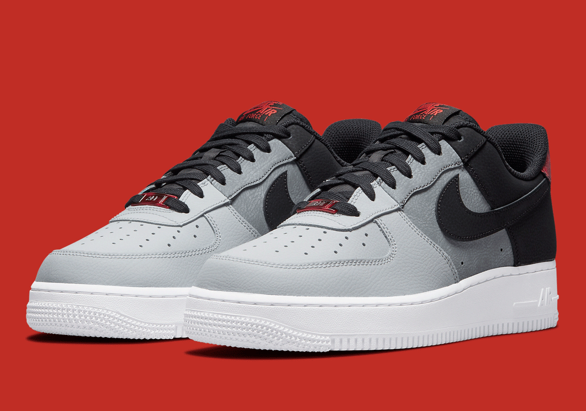 black and gray air force ones