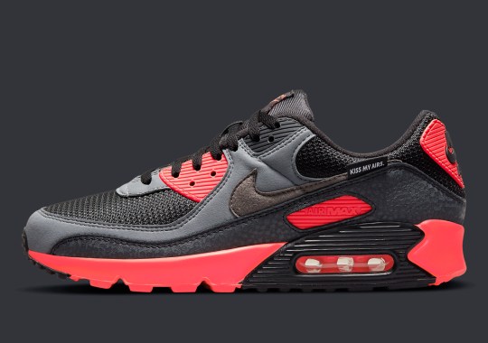 The Nike Air Max 90 “Kiss My Airs” Goes Bold With “Laser Crimson” Accents