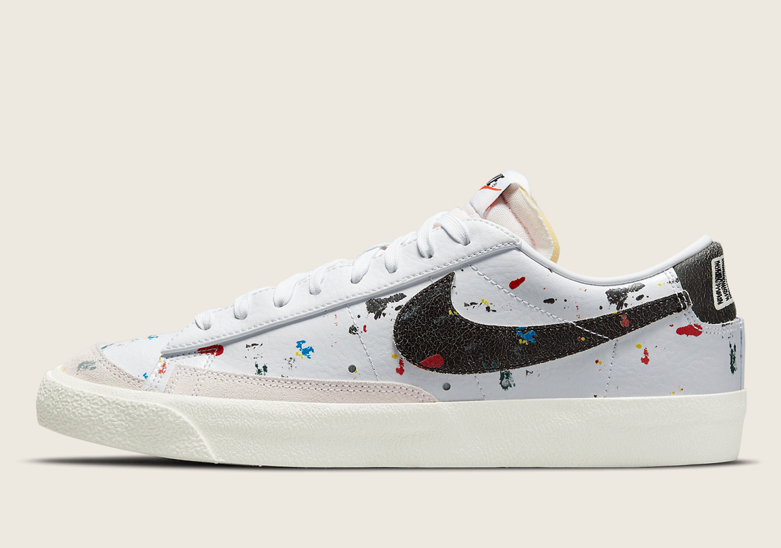 nike shoes with paint splatter