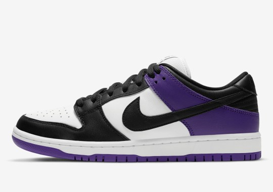 Nike gray SB Dunk Low Court Purple 07 BQ6817 500