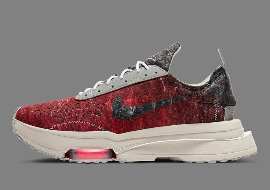 The texas nike Zoom Type Appears In A Red-Dyed Recycled Wool