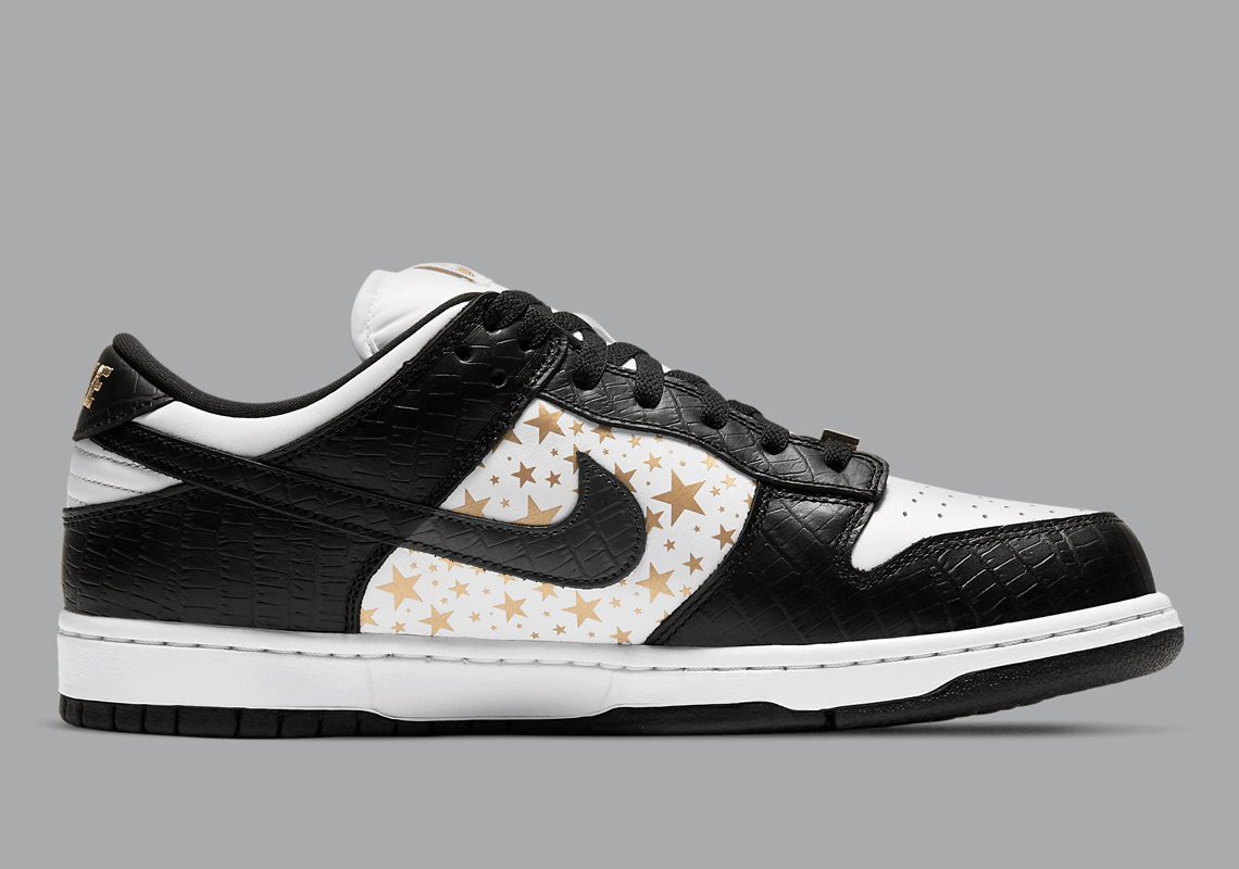 Supreme Nike SB Dunk Low White Black DH3228-102 | SneakerNews.com