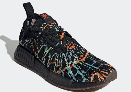 This adidas NMD R1 Patterned With A Glitchy Tie-Dye