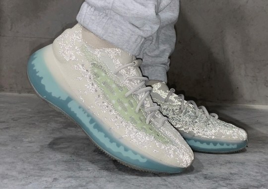 On-Foot Look At The adidas Yeezy Boost 380 “Alien Blue” Reflective