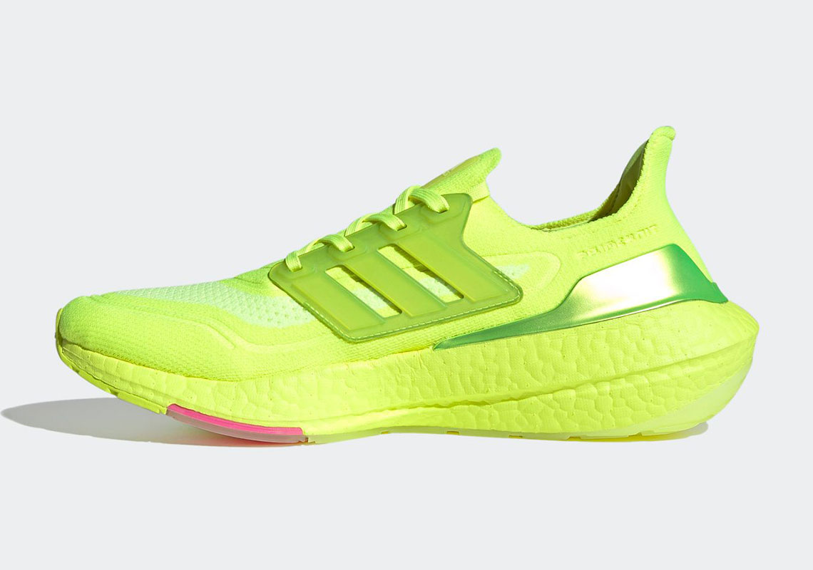 Adidas Ultraboost 21 Solar Yellow Screaming Pink Fy0848 2