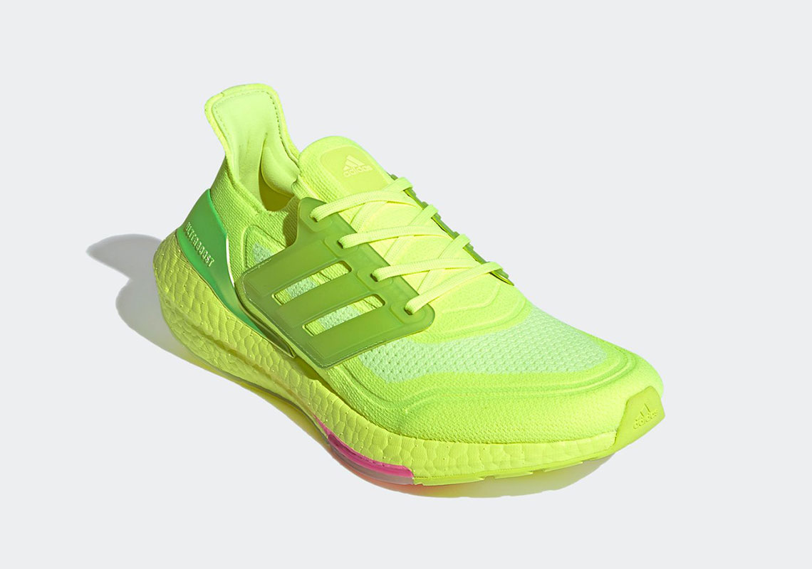 Adidas Ultraboost 21 Solar Yellow Screaming Pink Fy0848 6