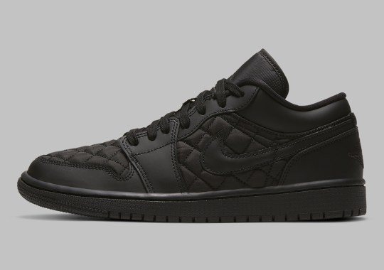 The Quilted Air Jordan 1 Low “Triple Black” Is Available Now