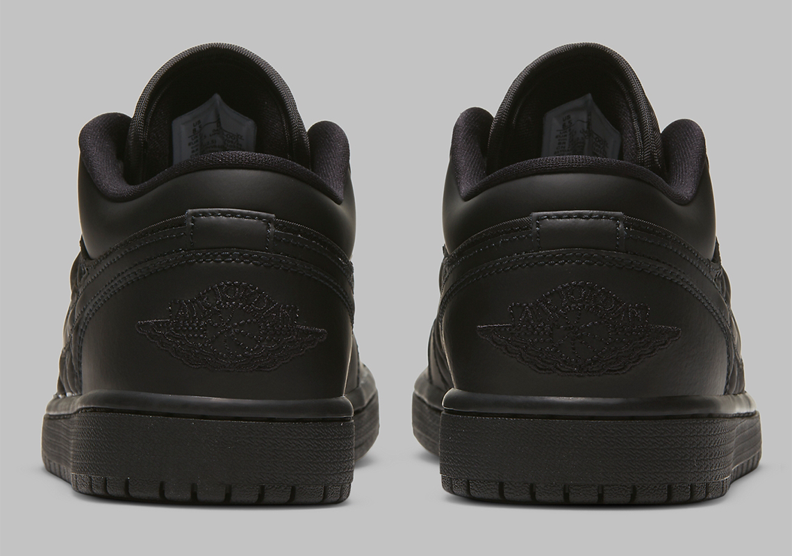 jordan 1 low quilted black