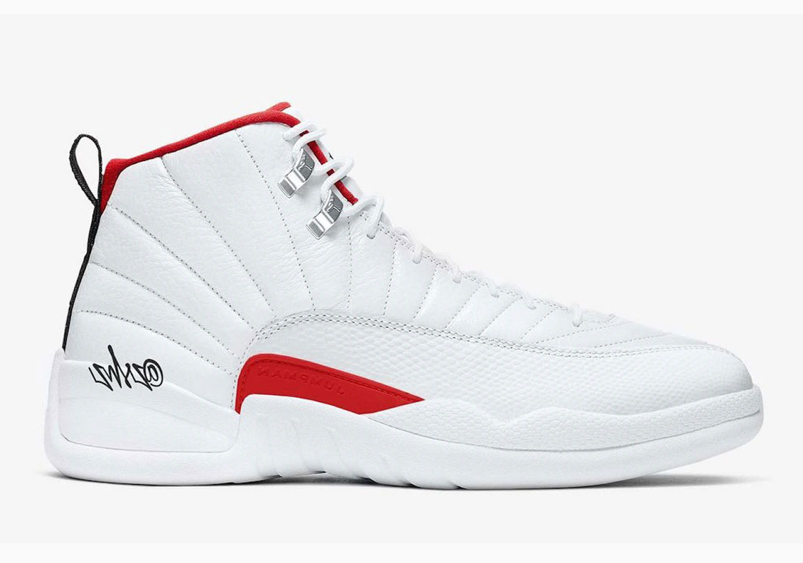 red and white 12 jordans