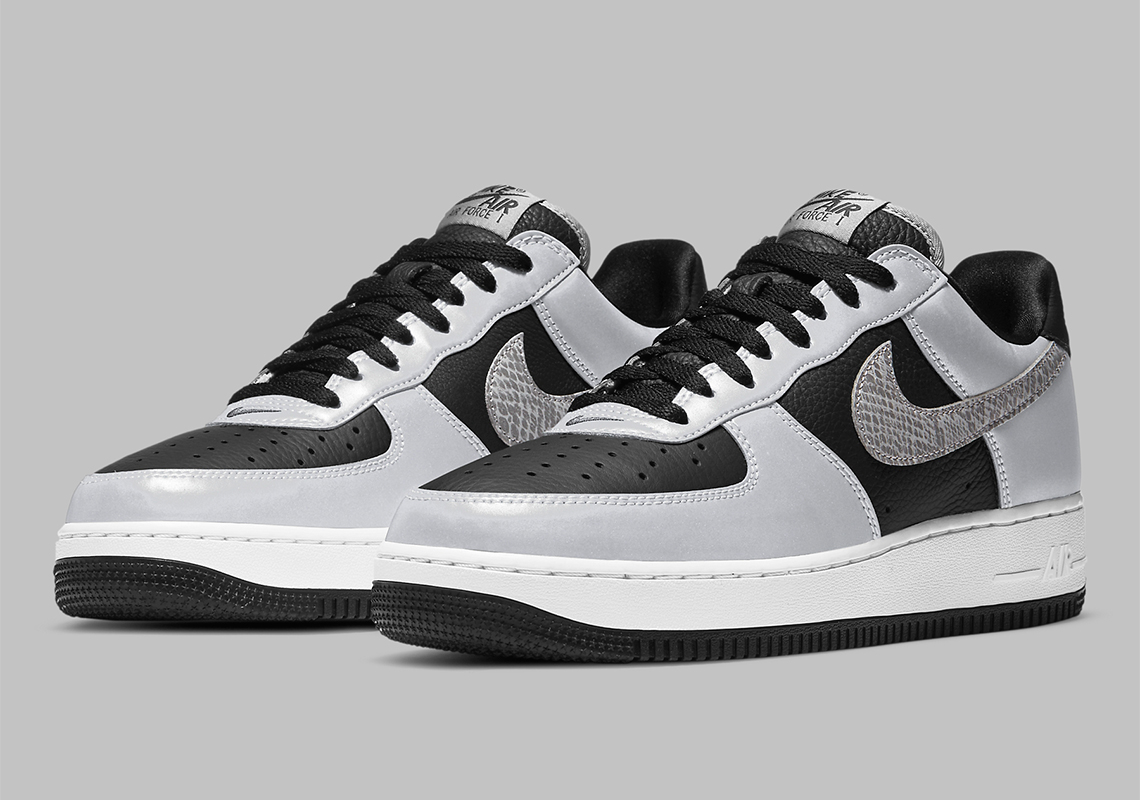 Nike Air Force 1 B Silver Snake DJ6033-001 Release | SneakerNews.com