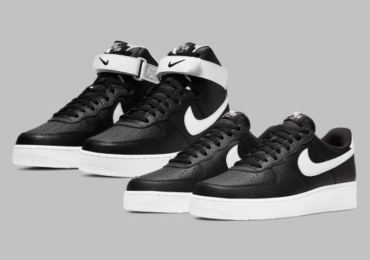 Stick To Basics: This Duo Of Black/White Nike Air Force 1s Is Available Now