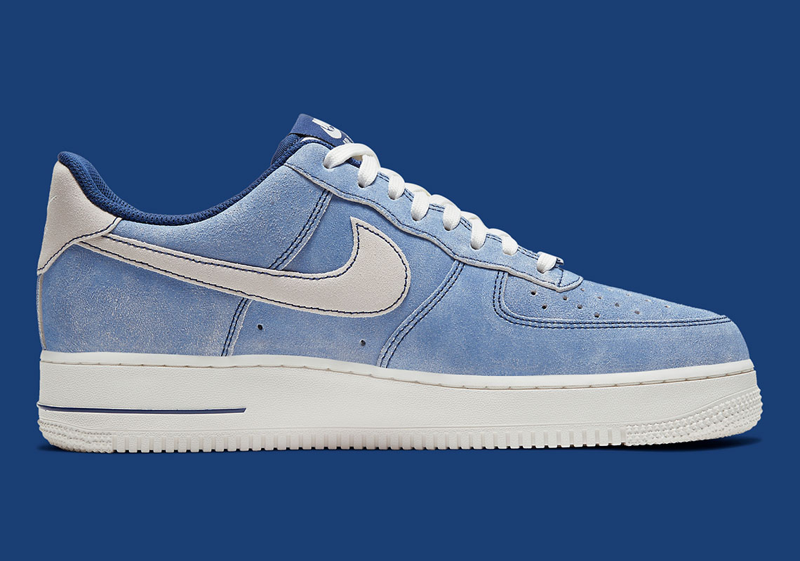 Nike Air Force 1 Low Blue Suede Dh0265 400 6