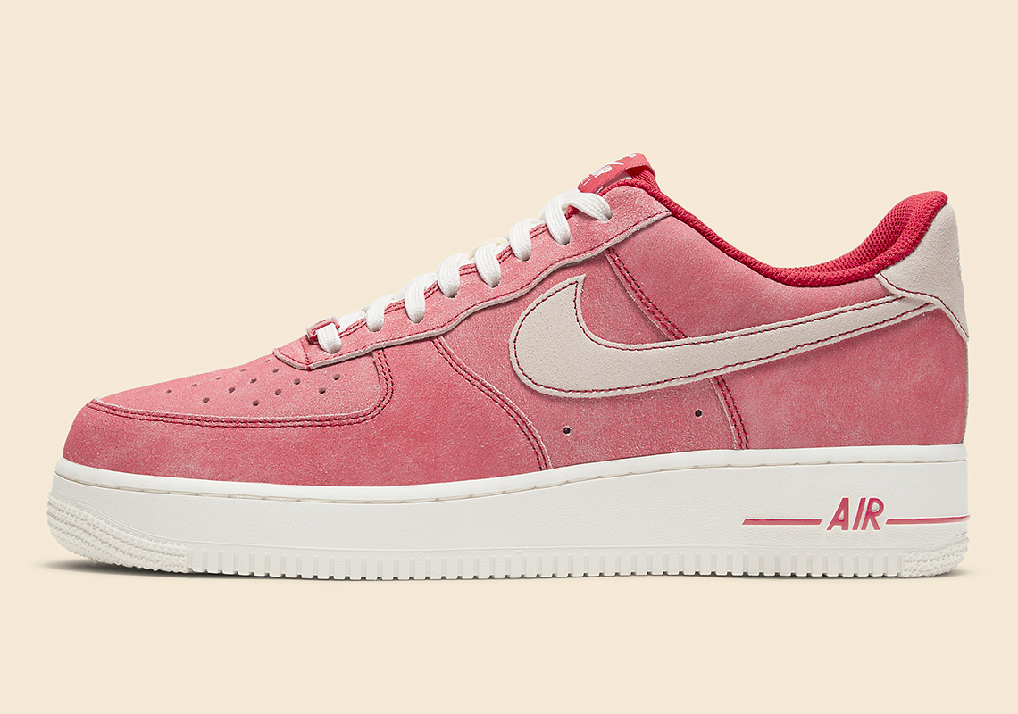 Nike Air Force 1 Low Dusty Suede Red Dh0265 600 1