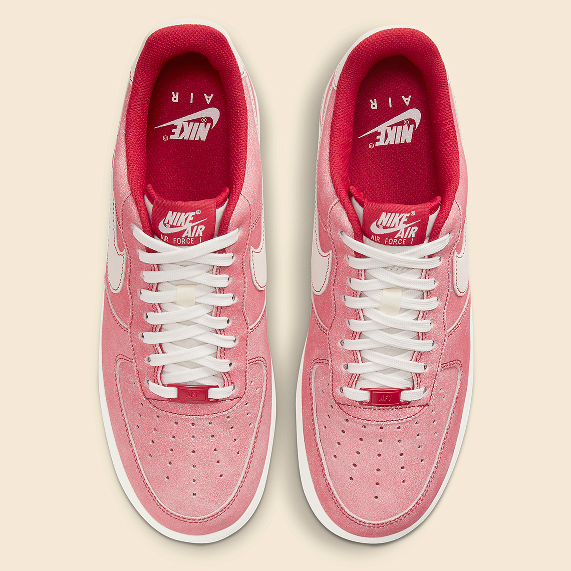 Nike air force cheap 1 low red suede