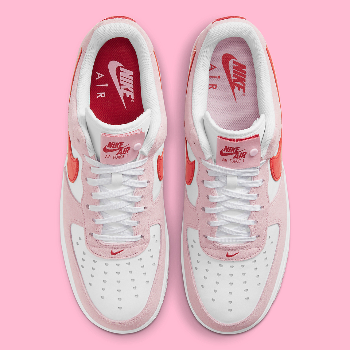 air force ones pink and red