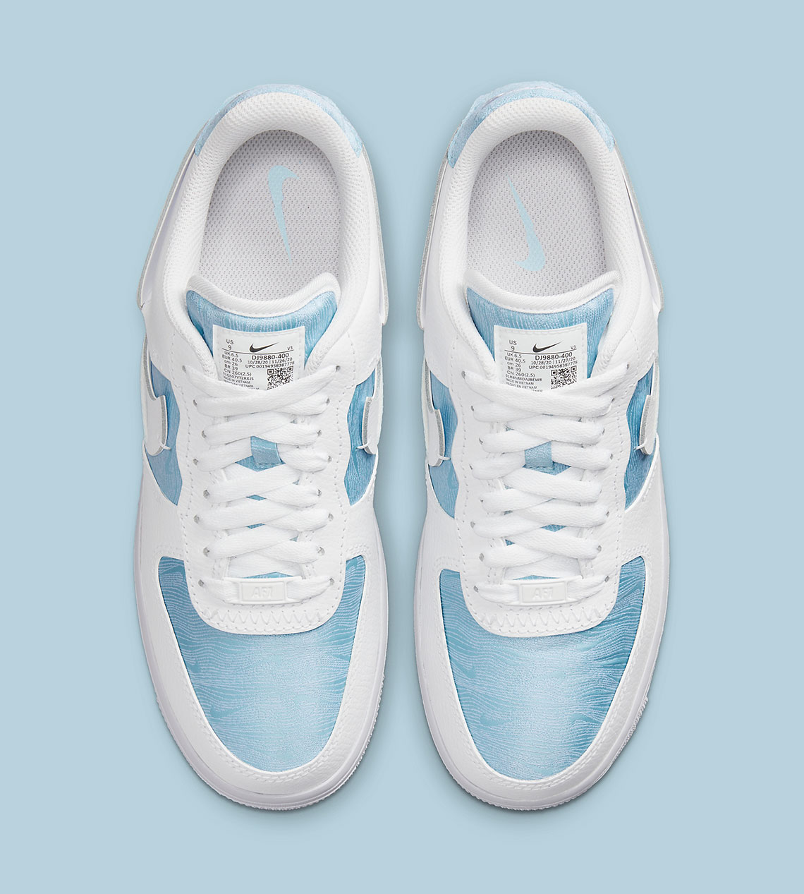 Nike Air Force 1 LXX Glacier Blue / Black / White Low Top Sneakers - Sneak  in Peace