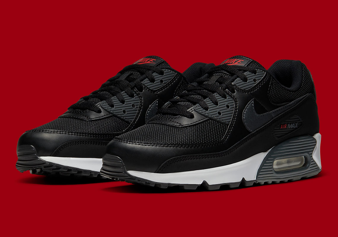Nike Air Max 90 "Black/Sports Red/White" DC9388-002 Sneakers Shoes  Mens ※US6-12 | eBay