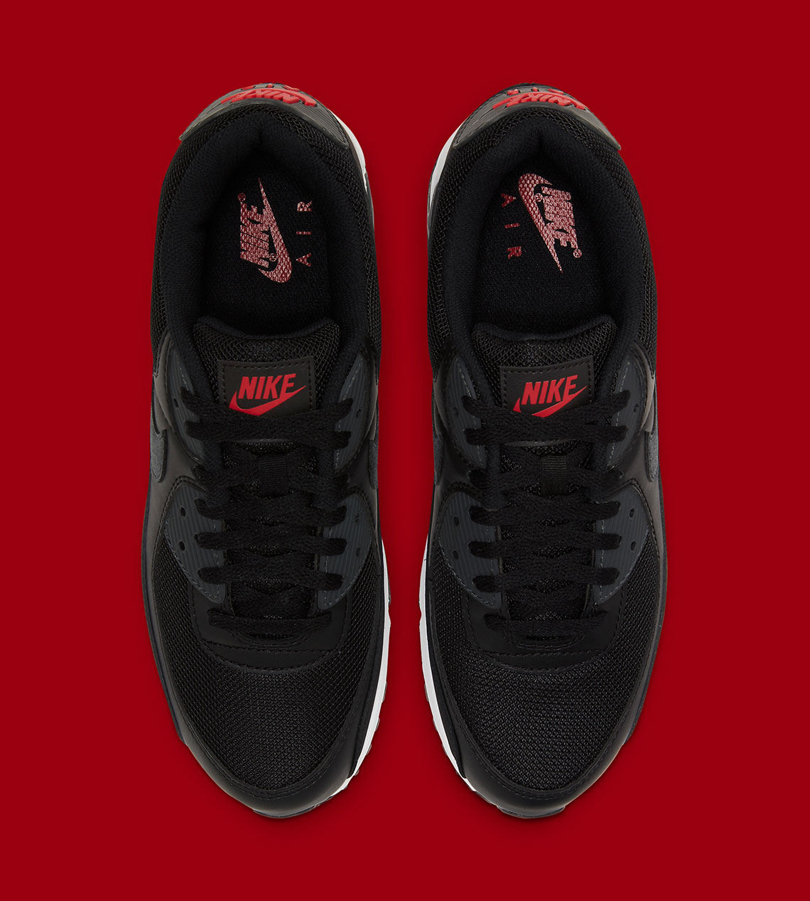 Nike Air Max 90 DH4095-001 Black University Red| SneakerNews.com