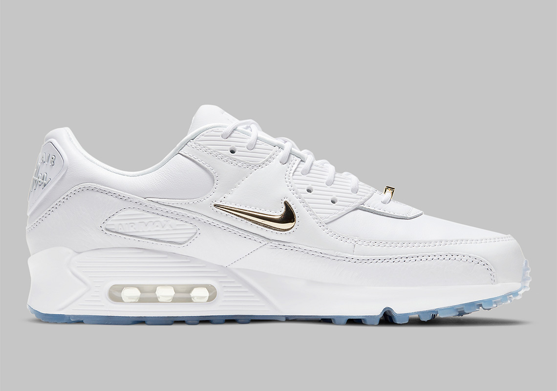 air max 90 white and gold