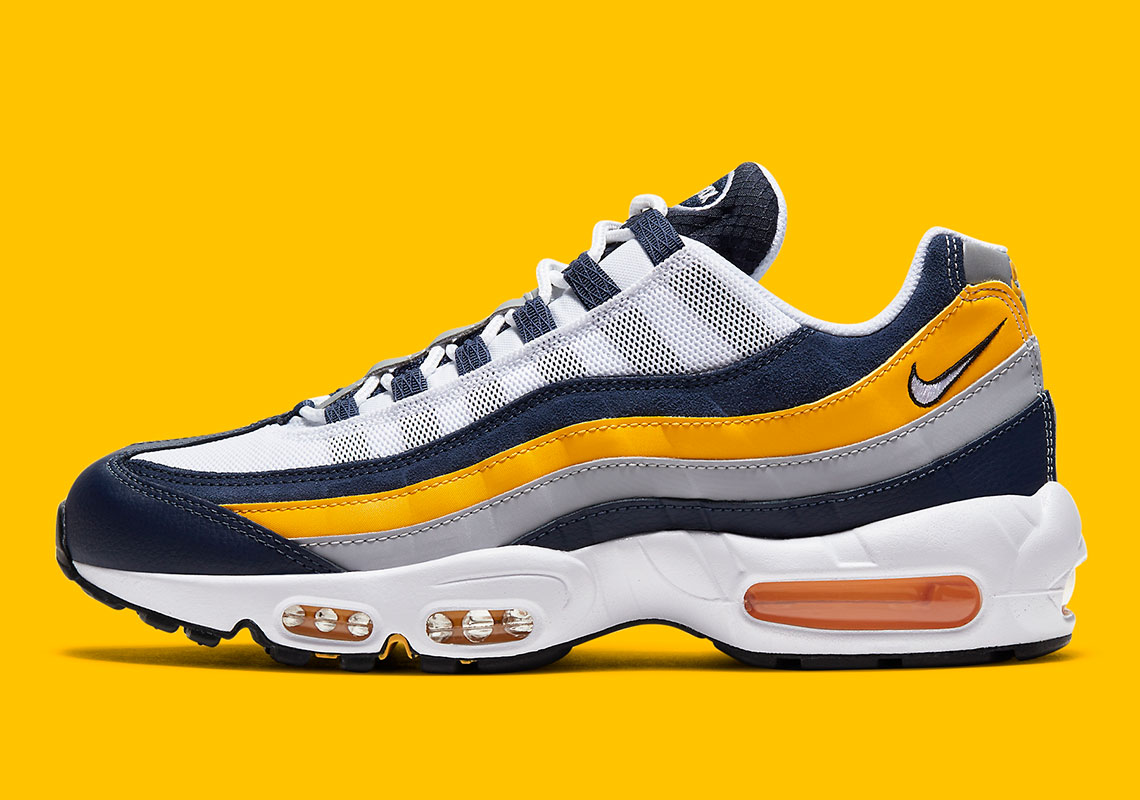 Navy blue and store yellow air max