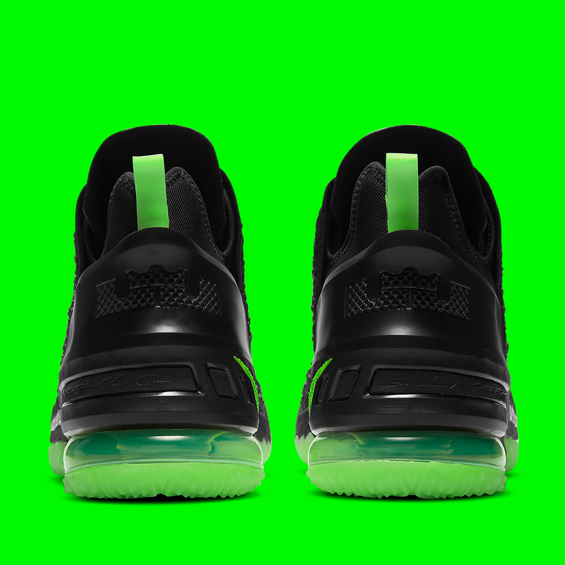 nike lebron 18 dunkman black electric green CQ9284 005 6