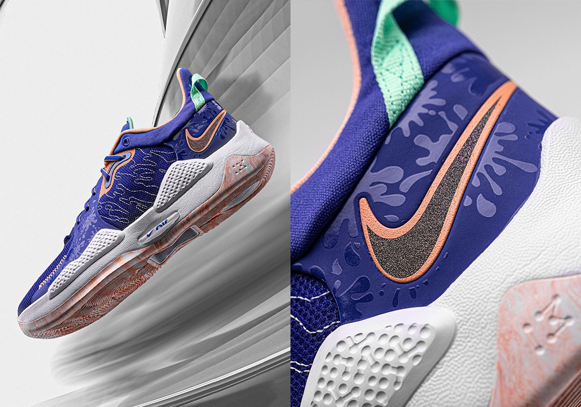 Upcoming Nike PG 5 In Lapis, Blue Void, And Crimson Bliss Revealed
