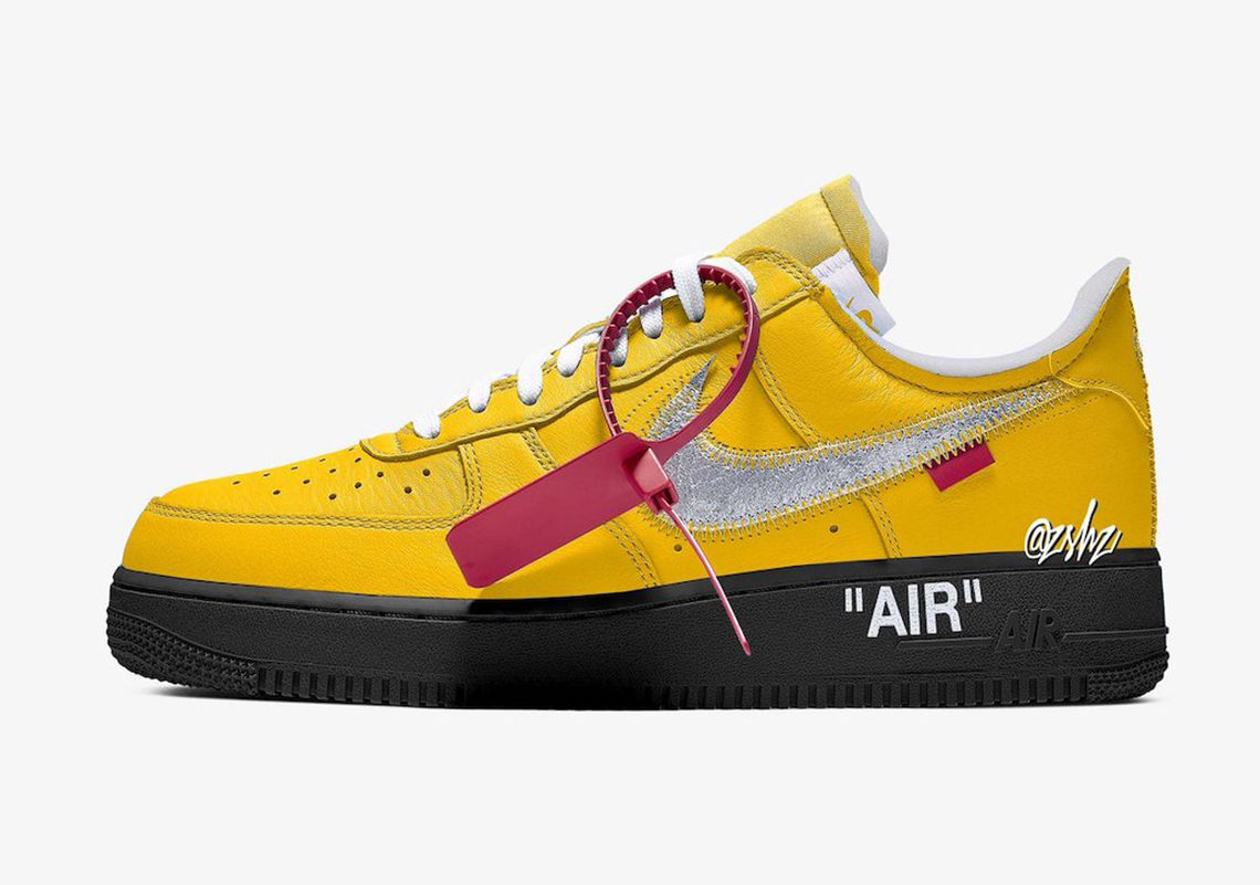 Off-white: Off-White x Nike Air Force 1 Mid “Grim Reaper Canary Yellow  shoes: Everything we know so far