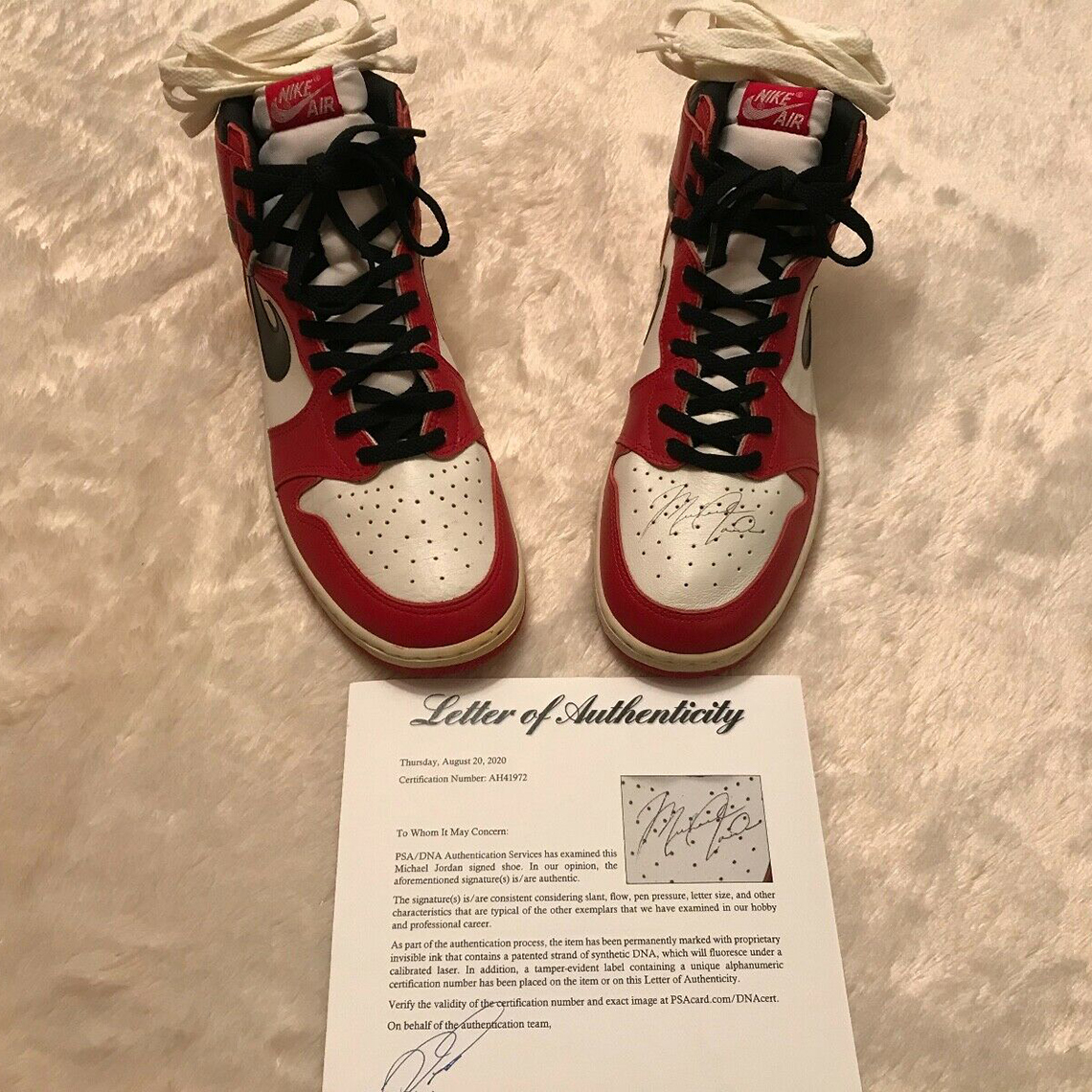 Air Jordan 1 Chicago Signed Unworn 9