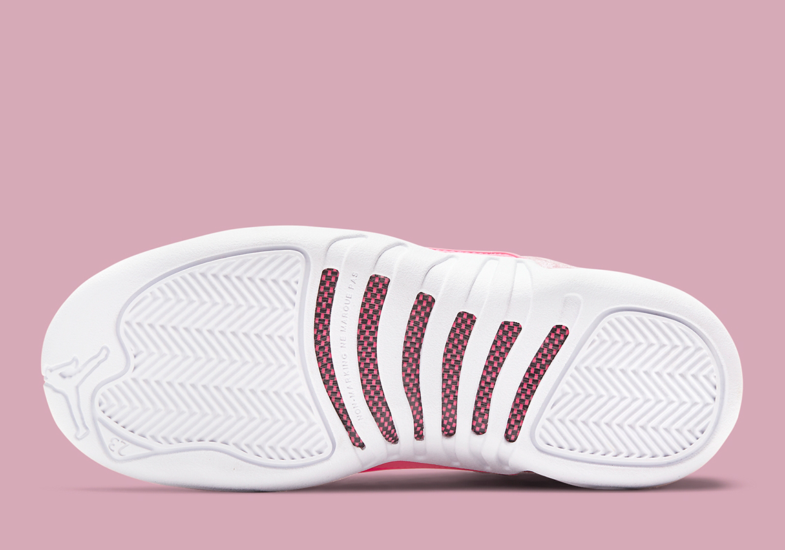 jordan retro 12 pink and white