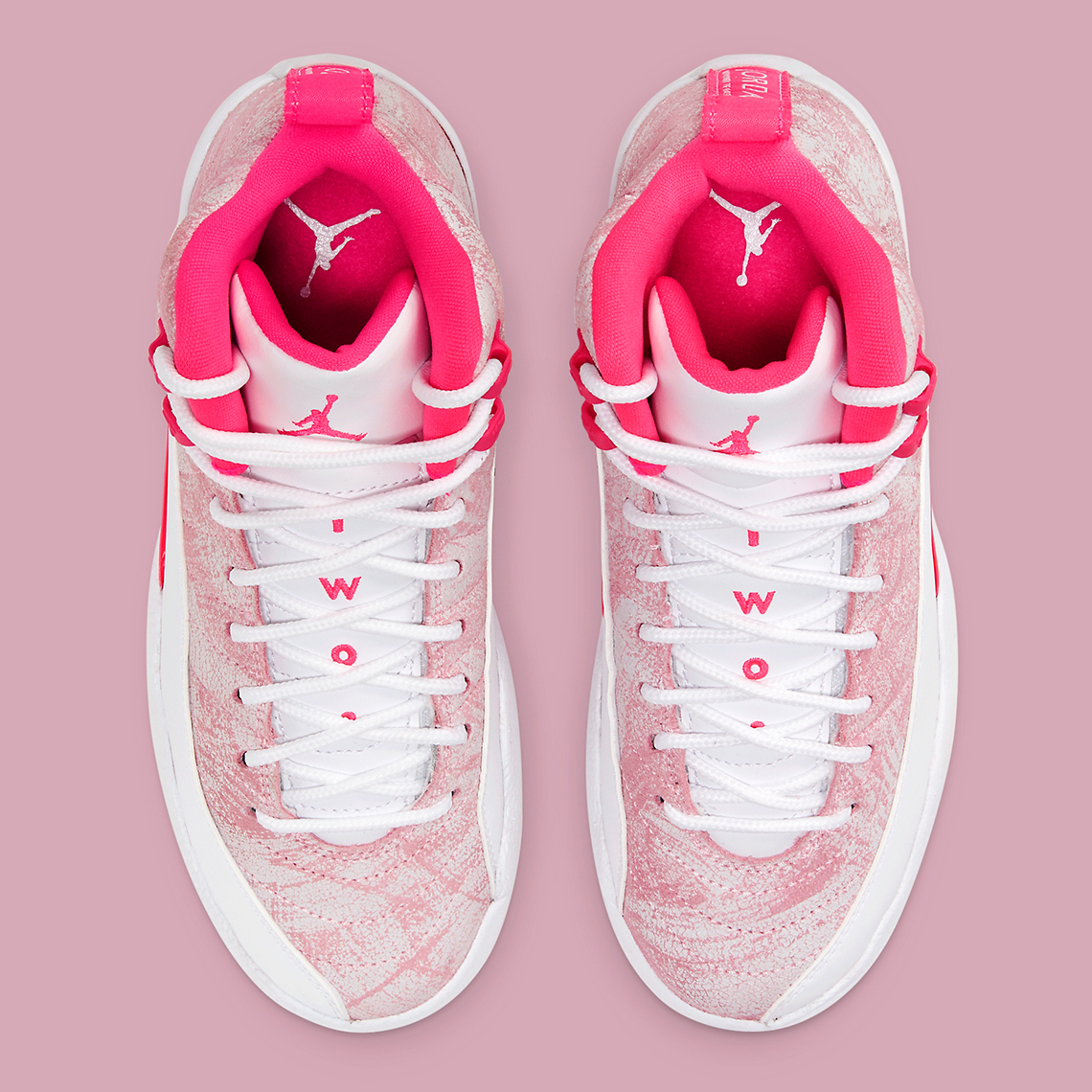 pink white 12s jordans