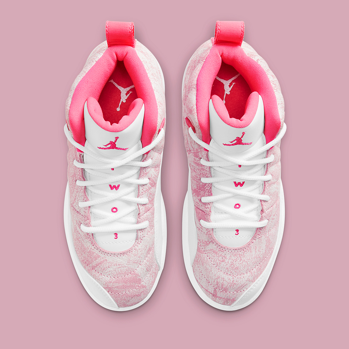 pink white 12s jordans