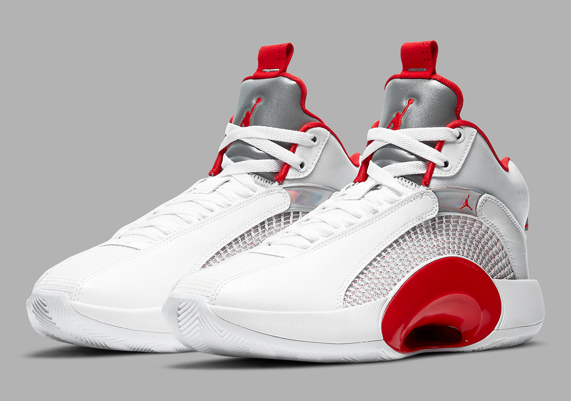 An Alternate Air Jordan 35 "Fire Red" Is Releasing Without Icy Soles