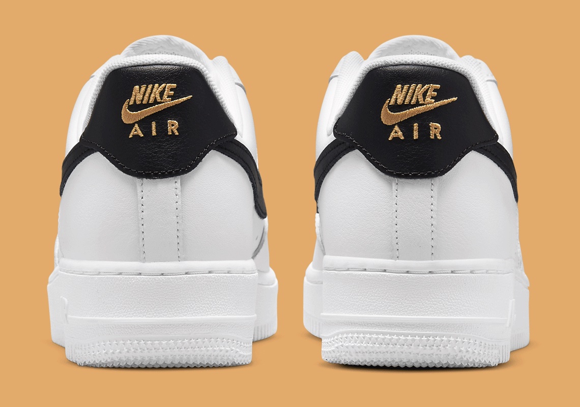 nike air force 1 gold and black