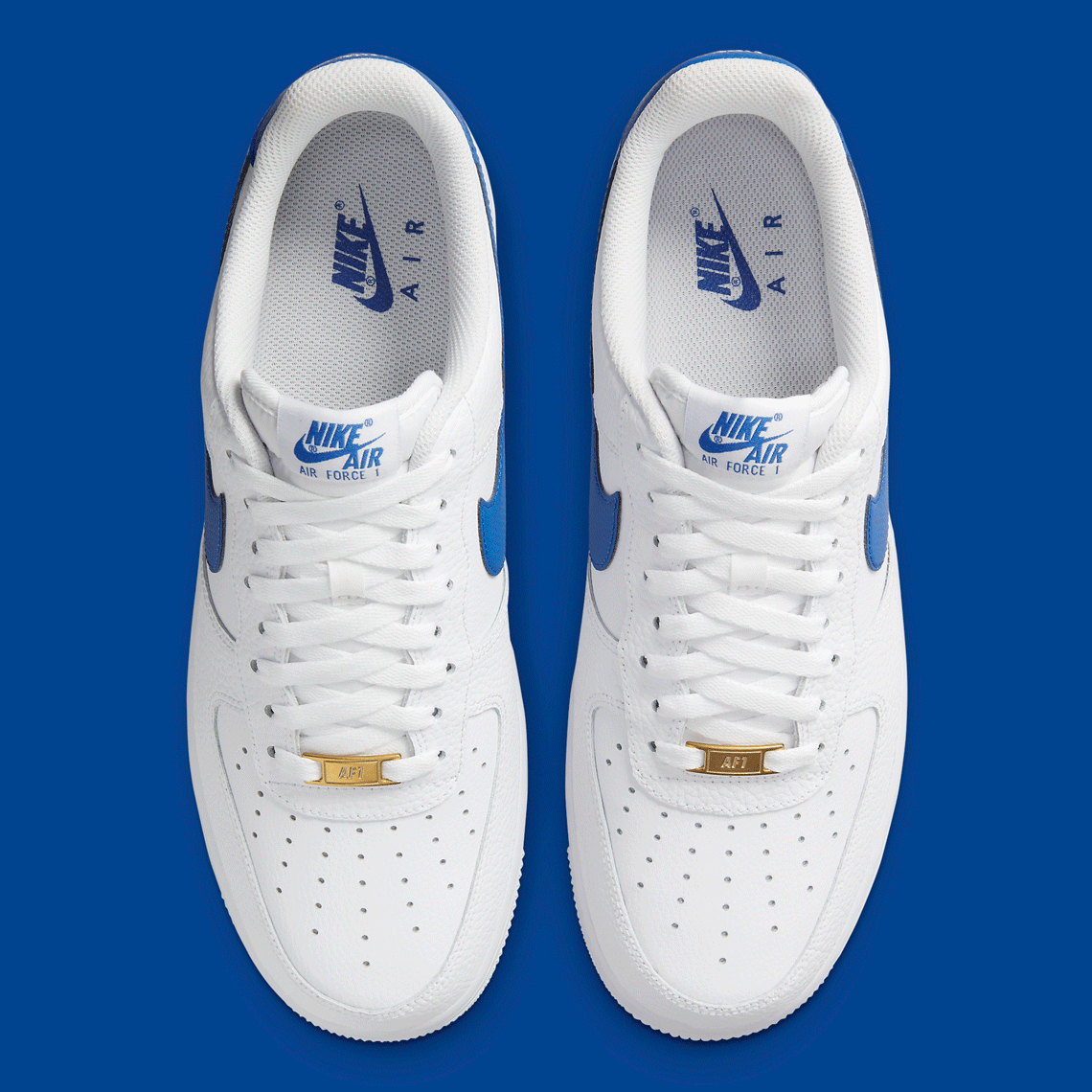 royal blue and white af1