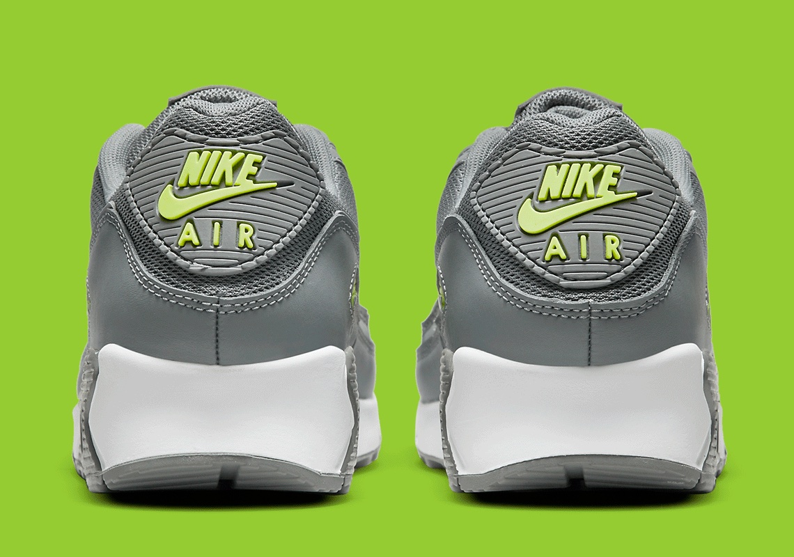 Nike Air Max 90 Grey Silver Neon Green DJ6881-002 | SneakerNews.com