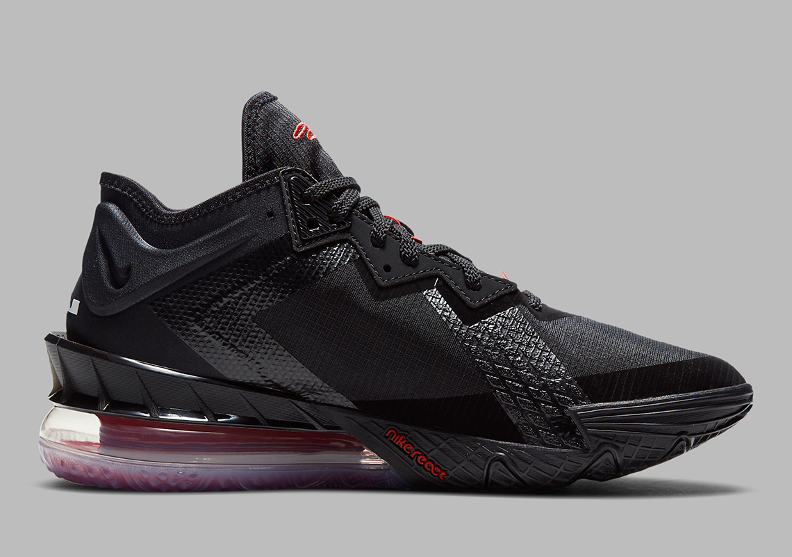 Nike Lebron 18 Low Black Red Cv7562 001 2