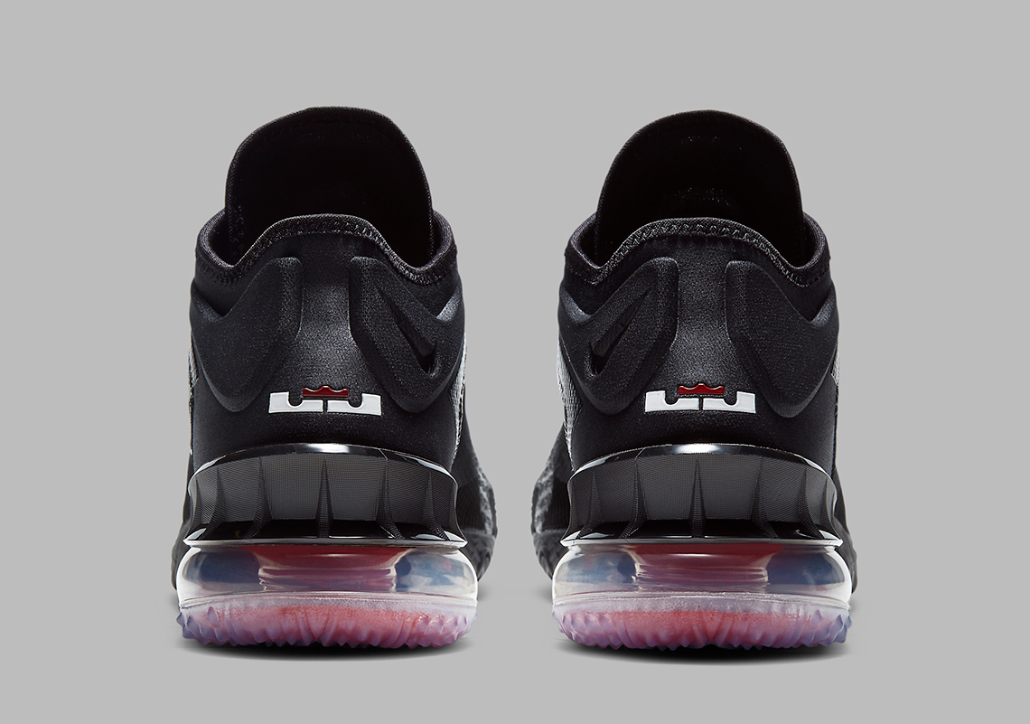 lebron 18 low black university red