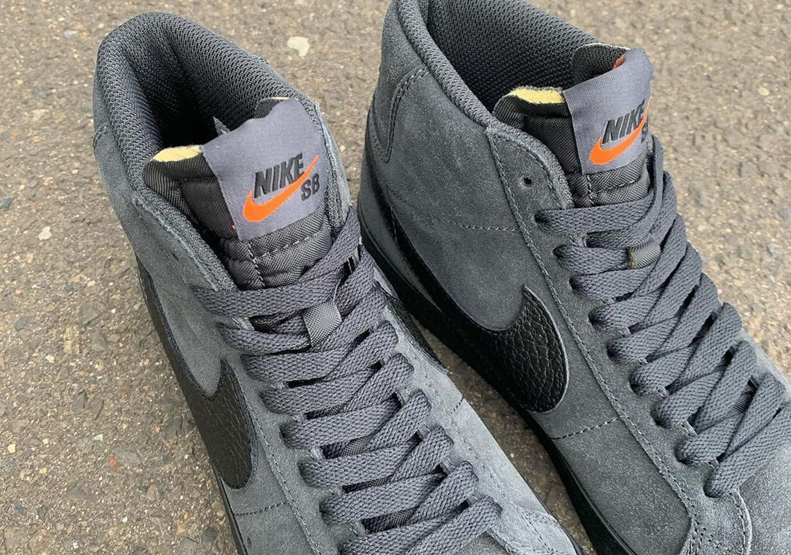 nike sb orange label blazer dark smoke