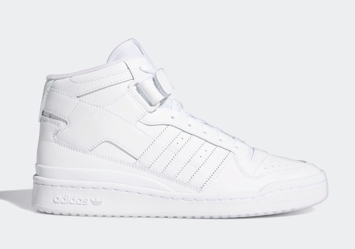 The adidas Forum Mid Arrives In Triple-White Soon